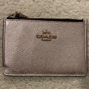 Coach Rose Gold Mini Card Wallet